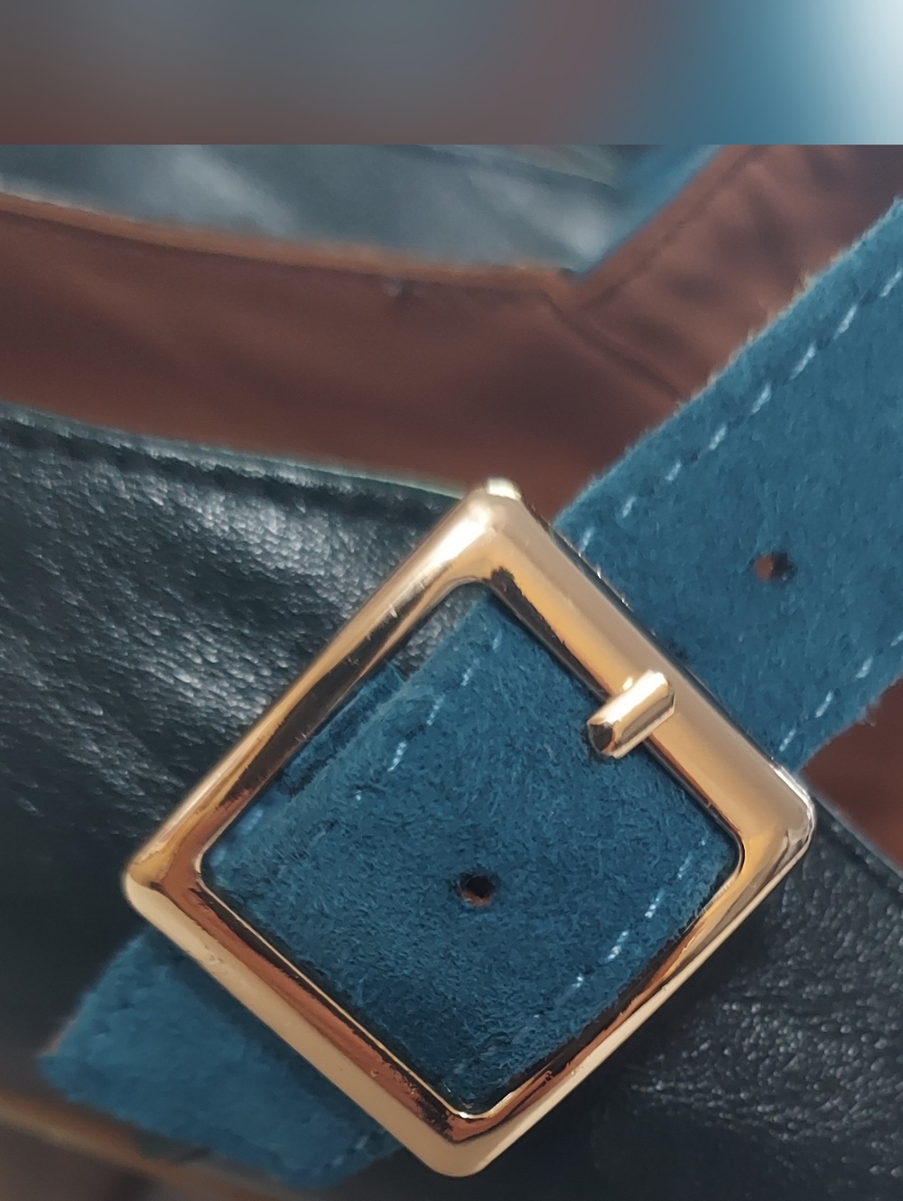 Julia Bo Joplin Mary Janes Premium Leather Green with Turquoise Strap Size EU 39 - Picture 6 of 11